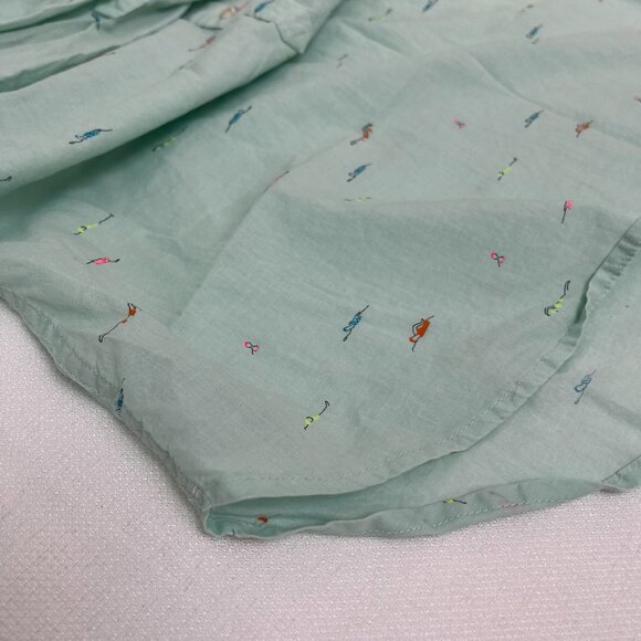 Merona Long Sleeve 1/4 Button Collared Mint Multicolor Swimmers Women's Sz Small - Picture 12 of 16
